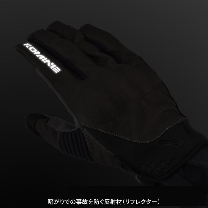 コミネ（Komine） メッシュグローブ GK-183 OLIVE プロテクトメッシュ