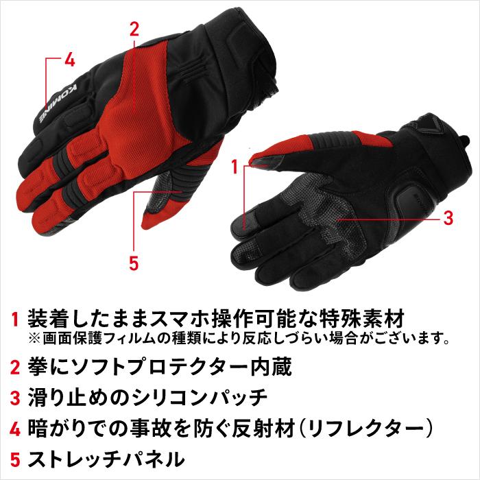 コミネ（Komine） グローブ GK-8184 プロテクトウインターグローブ