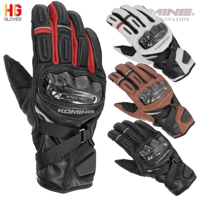 コミネ（Komine） GK-844 プロテクトウインドプルーフレザーグローブHG