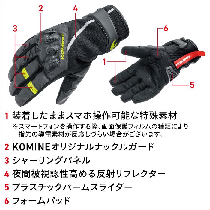 コミネ（Komine） グローブ GK-857 プロテクトWPウィンターグローブ