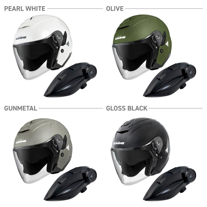 KOMINE ヘルメット HK-172 グレー コミネ HK-172 FL コンポジット FRP ジェットヘルメット KOMINE