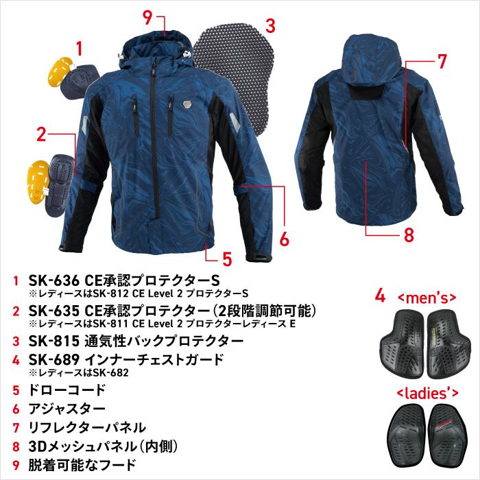 コミネ メッシュジャケット JK-1123 プロテクトハーフメッシュ