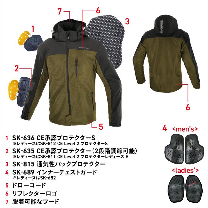 コミネ メッシュジャケット JK-1143 プロテクトメッシュパー コミネ メッシュジャケット JK-1143 プロテクトメッシュパー