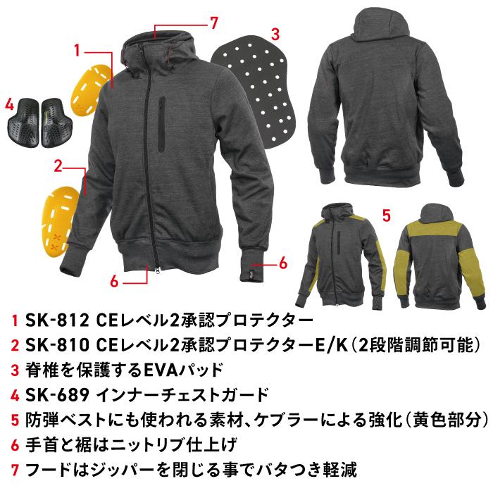 コミネ ジャケット JK-604 プロテクトKVパーカ KOMINE 07-604 コミネ ジャケット JK-604 プロテクトKVパーカ KOMINE 07-604