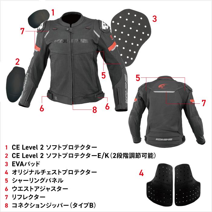 コミネ レザージャケット LJ-539 Rスペックスポーツレザー