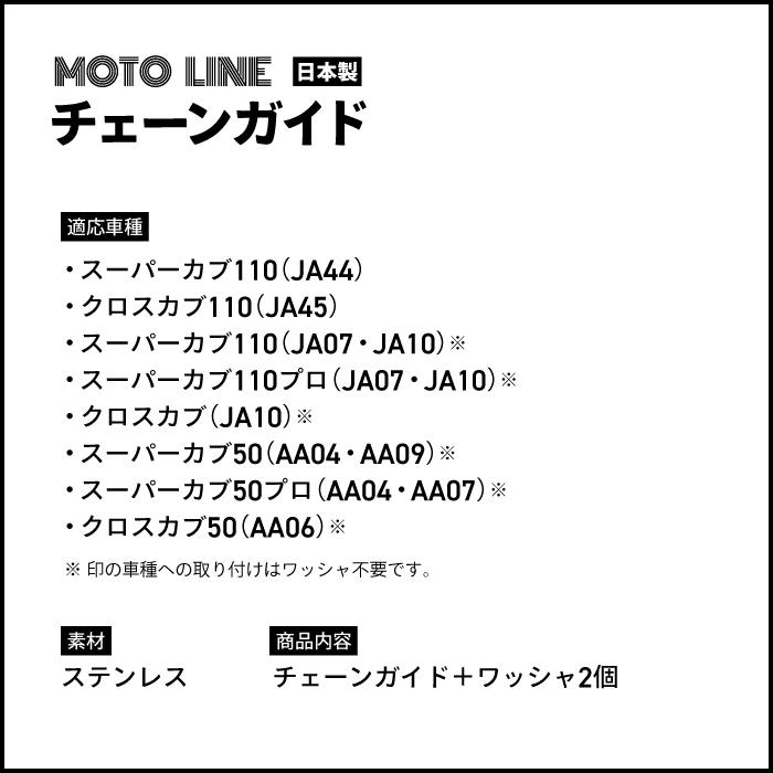 モトライン ホンダ チェーンガイドプレート スーパーカブ110 JA44 クロスカブ110 JA45 スーパーカブ110 JA07 JA10 スーパーカブ110プロ JA07 JA10 など｜jline｜02