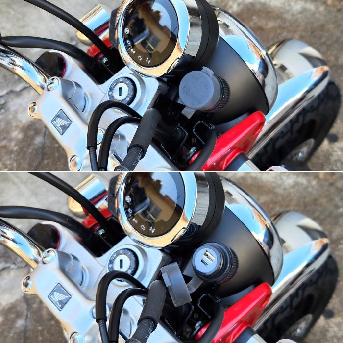 【取引中】ホンダモンキー125 ABS 赤 プチカスタム　1955km スクランブラーマフラー USB電源など 取引中】ホンダモンキー125 ABS 赤 プチカスタム 1955km スクラン