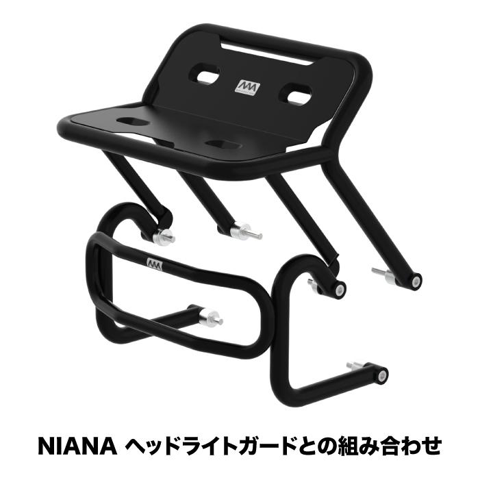 ニアナ ヘッドライトラック ブラック ホンダ CT125 JA65用 ハンターカブ HONDA NIANA HEADLIGHT RACK 積載の画像