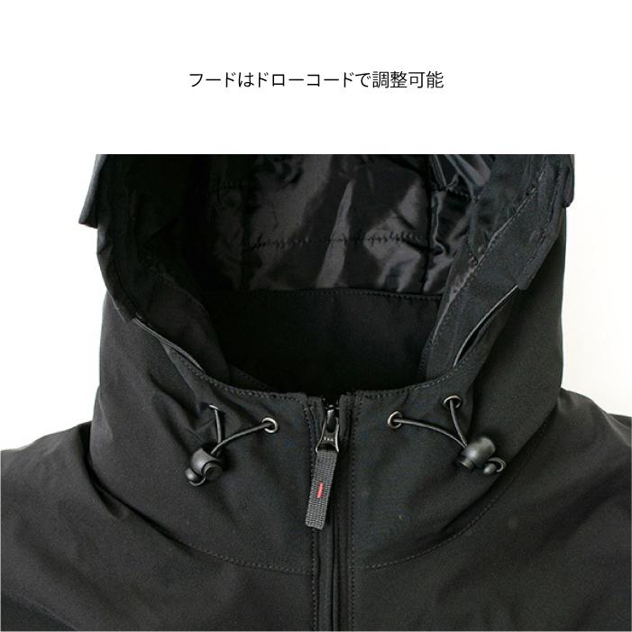 VANSON フード付きジャケット ブラック VANSON バンソン ジャケット レディース メンズ 秋 冬 撥水加工 コーチ