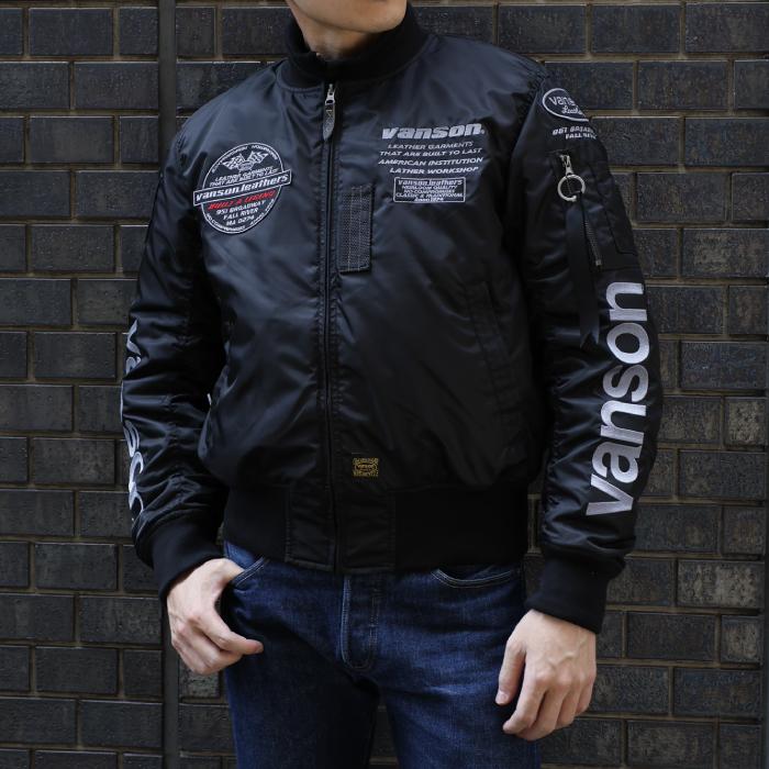 VANSON（バンソン） VS25108W MA-1ジャケット バイク 2025-26年秋冬