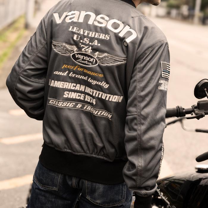 VANSON（バンソン） VS26101S メッシュMA-1ジャケット バイク 2026年春