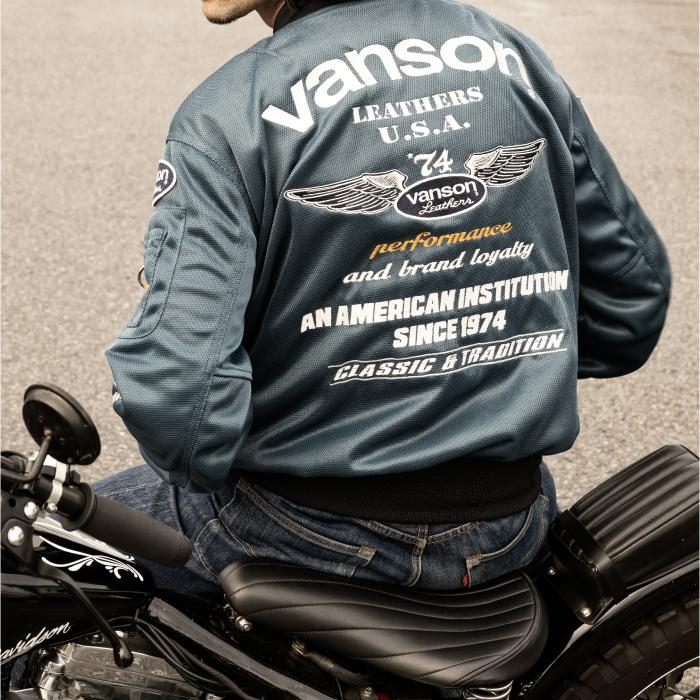 VANSON（バンソン） VS26101S メッシュMA-1ジャケット バイク 2026年春