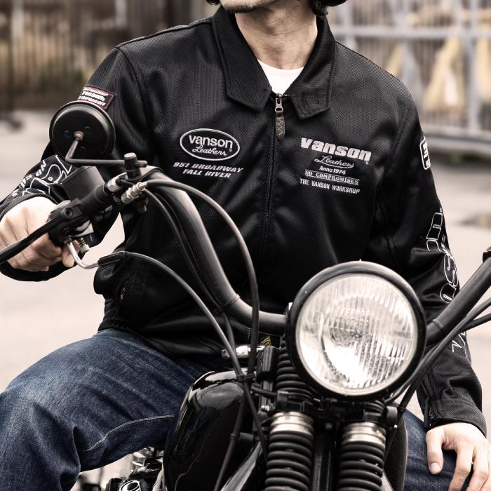【VINSON】希少 バンソン メッシュバイカージャケット 3XL 黒 VANSON(バンソン) メッシュジャケット | バイク用品通販 Webike