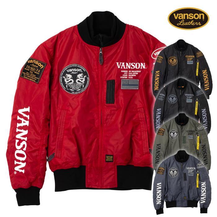 VANSON（バンソン） VS26108W MA-1ジャケット バイク 26-27年秋冬