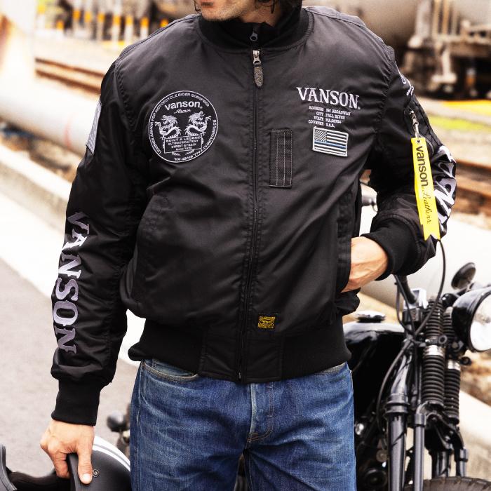 VANSON（バンソン） VS26108W MA-1ジャケット バイク 26-27年秋冬