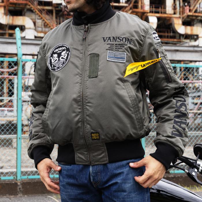 VANSON（バンソン） VS26108W MA-1ジャケット バイク 26-27年秋冬