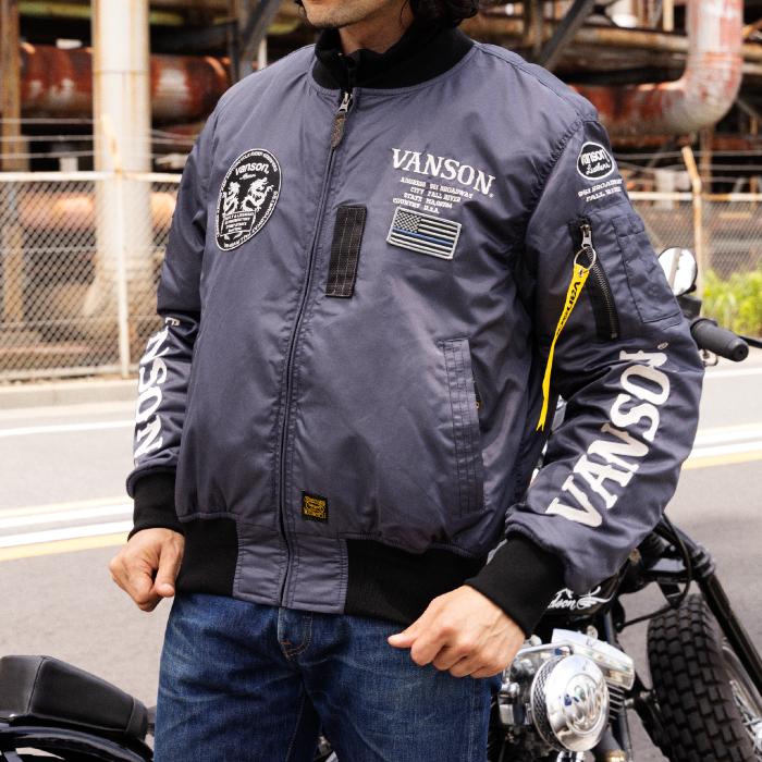 VANSON（バンソン） VS26108W MA-1ジャケット バイク 26-27年秋冬
