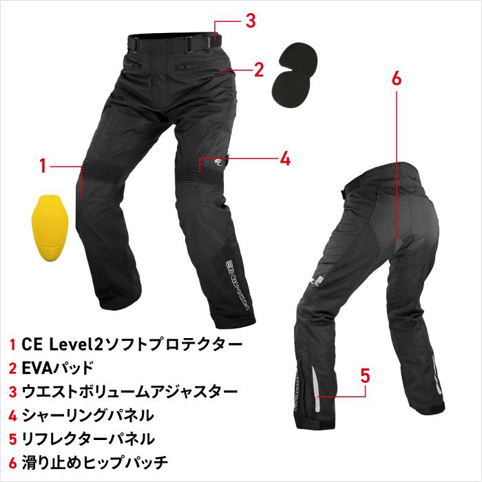 コミネ（Komine） メッシュパンツ PK-7003 大きいサイズ 5XLB・6XLB