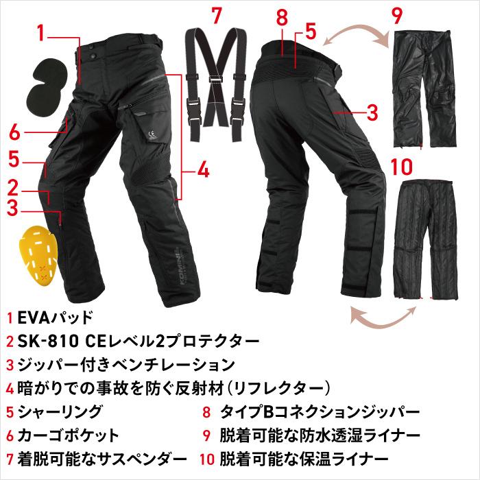 コミネ Pk 929 プロテクトフルイヤーパンツ Komine 07 929 春夏秋冬 バイク ツーリング Ce規格パッド付 Pk 929 バイク用品の車楽 通販 Yahoo ショッピング