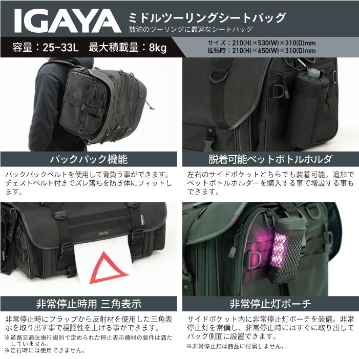 AKRAPOVIC（アクラポビッチ） イガヤ ミドルツーリングシートバッグ 25