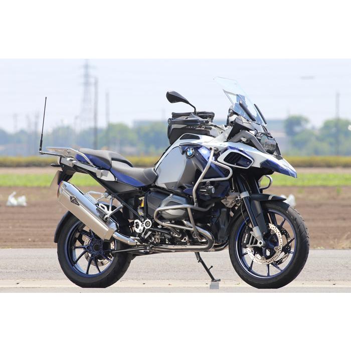 直送品 アールズギア リアルスペック シングルタイプ チタンポリッシュ BMW 水冷R1200GS 13-18 GS-ADV 14-18 R's Gear RB01-01RT | AKRAPOVIC