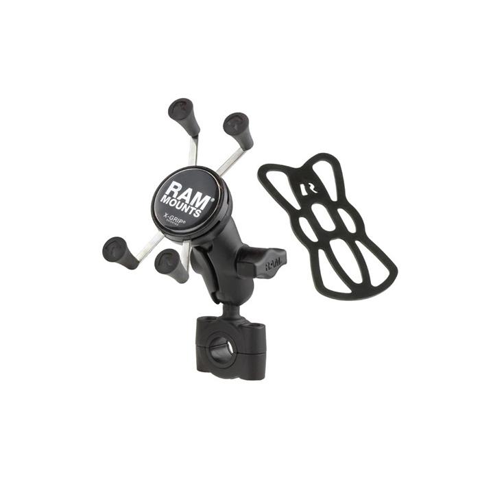 ラムマウント Xグリップ＆バーマウントベース スマートフォン用 ショートアーム テザー付 RAM MOUNT RAM-B-408-75-1-A-UN7U | RAM MOUNTS | 01