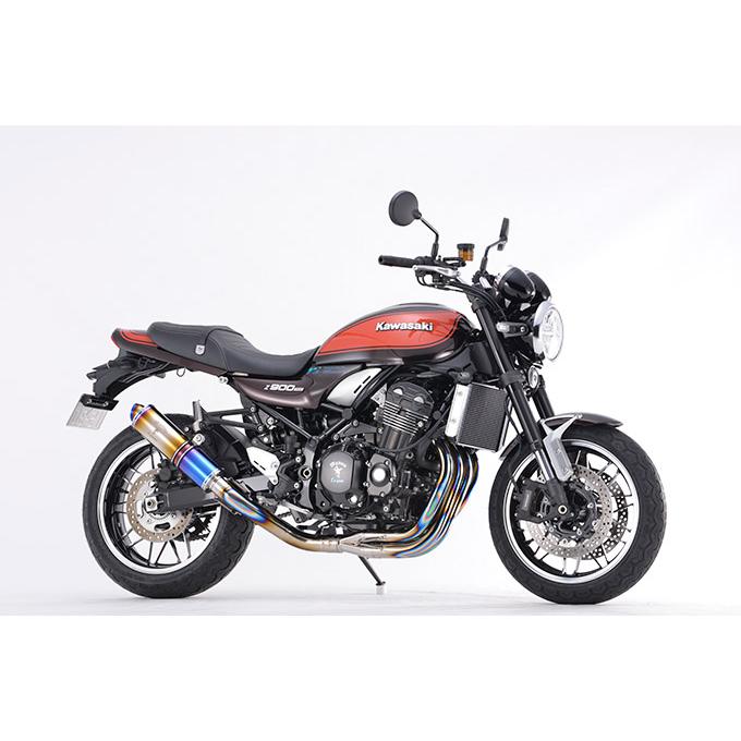 直送品 アールズギア ワイバンクラシック Rフルエキゾースト マフラー UPタイプ チタンドラッグブルー カワサキ Z900RS/CAFE (17-22) R's Gear WK31-EUDB | AKRAPOVIC