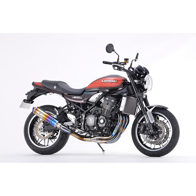 直送品 アールズギア ワイバンクラシック Rフルエキゾースト マフラー Sタイプ チタンドラッグブルー カワサキ Z900RS/CAFE (17-22) R's Gear WK31-ESDB | AKRAPOVIC
