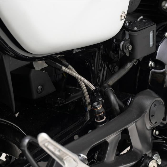 直送品 スウェッジラインプロ リアホースキット ホンダ GB350 (21-23) ステンレス/ブラックホース SWAGE-LINE PRO HONDA STPB0057Rの画像