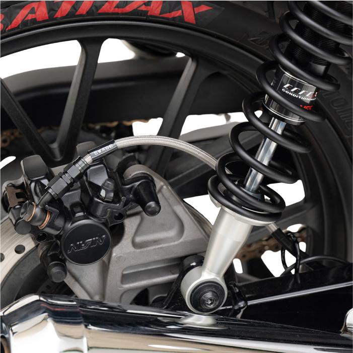 直送品 スウェッジラインプロ リアホースキット ホンダ GB350 (21-23) ステンレス/ブラックホース SWAGE-LINE PRO HONDA STPB0057Rの画像