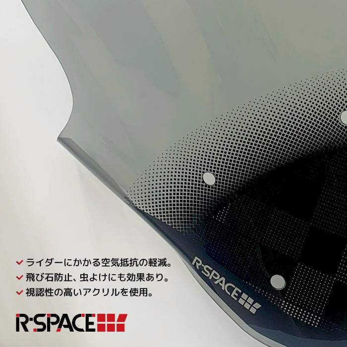 R-SPACE ウインドシールド クリア ロング ホンダ スーパーカブ C125 (JA48・JA58) CLEAR バイク スクリーン 風よけ｜jline｜02