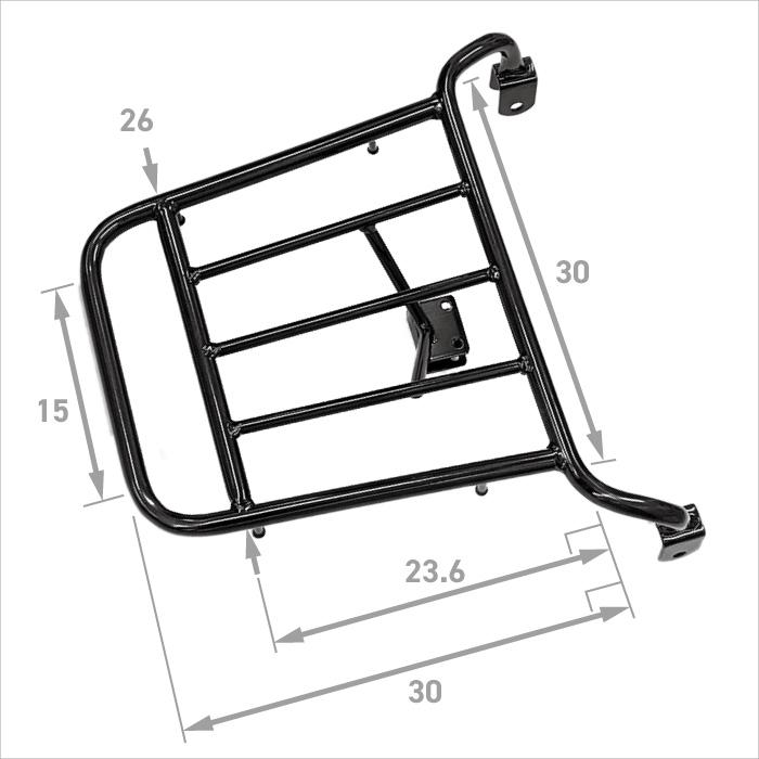 R-SPACE ミドルキャリア ブラッ ク ホンダ CT125 ハンターカブ用 (JA55