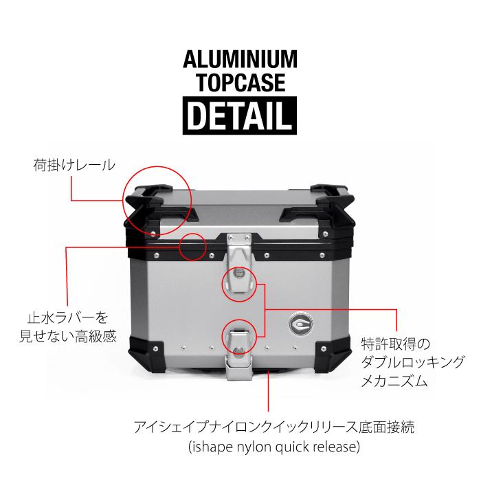 COOCASE・R-SPACEキャリアセット Q1 ジャングル (CCX450JU) RZN-040 ヤマハ NMAX 用 アルミダイキャスト リアキャリア クーケース｜jline｜08