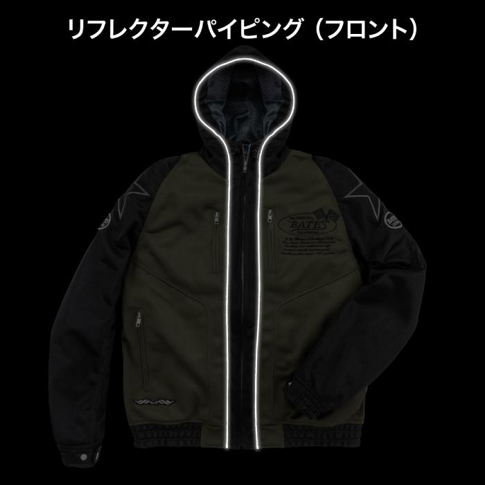 BATES（ベイツ） BJ-M2613P メッシュパーカー バイク アメリカン 2026