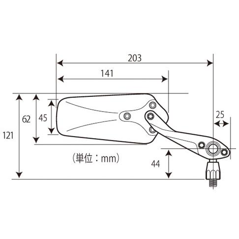 TANAX（タナックス） ナポレオン AM2-103-10R ガセットミラー 10mm右