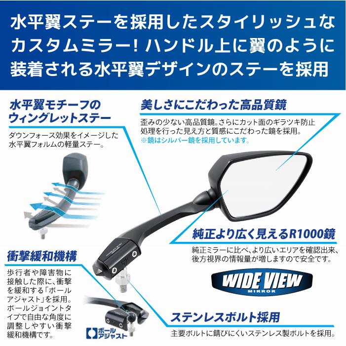 TANAX（タナックス） ナポレオン NA-019R シャークミラー8R 右側用