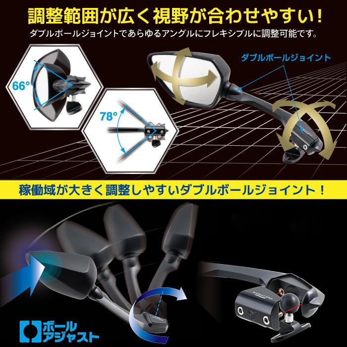 TANAX（タナックス） ナポレオン NC-006L 左側用 カウリングミラー16L