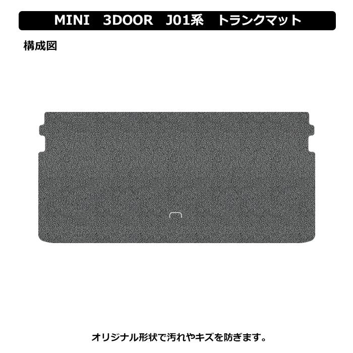 直送品 MINI クーパー J01 3ドア ラゲッジマット アンティル バイオ