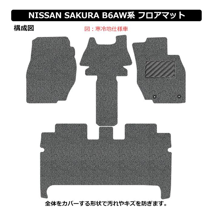 直送品 日産 サクラ B6系 フロアマット アンティル バイオピュア 直送品 日産 サクラ B6系 フロアマット アンティル バイオピュア