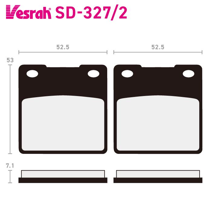 Vesrah ベスラ SD-327-2 レジンブレーキパッド バイク カワサキ ZX400