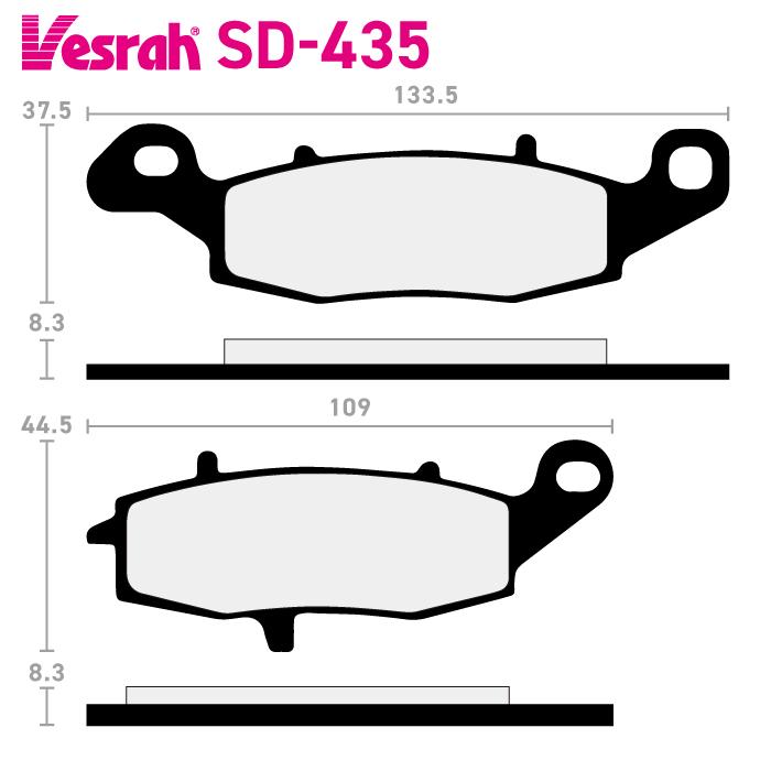 Vesrah ベスラ SD-435 レジンブレーキパッド バイク カワサキ BJ250