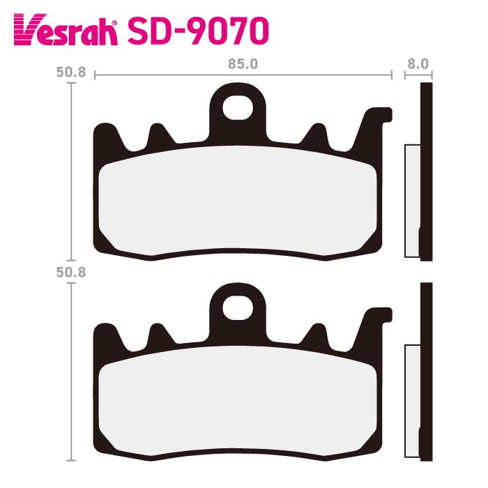 Vesrah ベスラ SD-9070 レジンブレーキパッド バイク BMW F900R F900XR