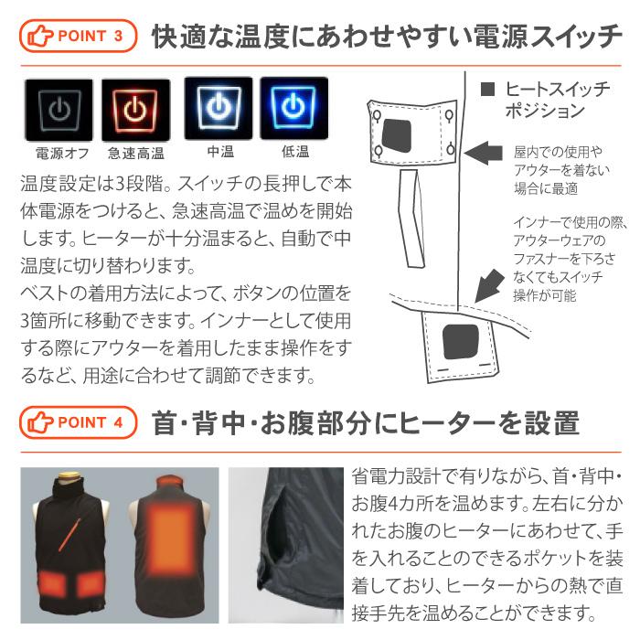 在庫処分 USB給電 電熱ヒーターベスト N PROJECT 80060 ベストヒート