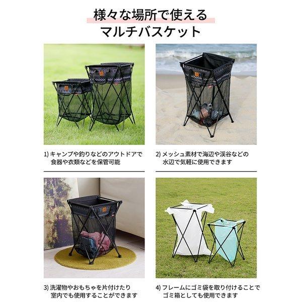 KZM OUTDOOR（カズミ アウトドア） KZM ランドリーバスケット 洗濯カゴ