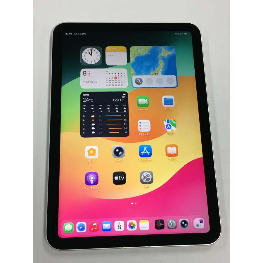 iPad mini 電池87％ Apple 第6世代 SIMフリー 256GB スターライト SIM