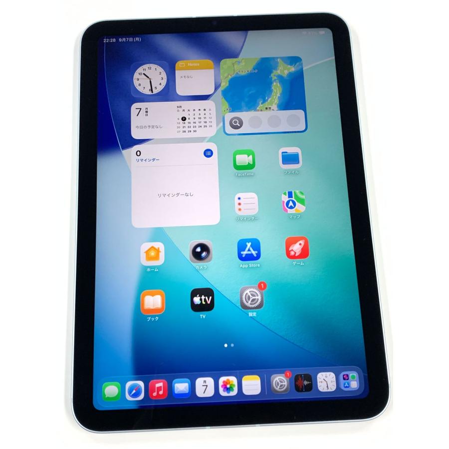 iPad mini 美品 電池88％ mini(A17 Pro) Cellular 256GB ブルー SIM