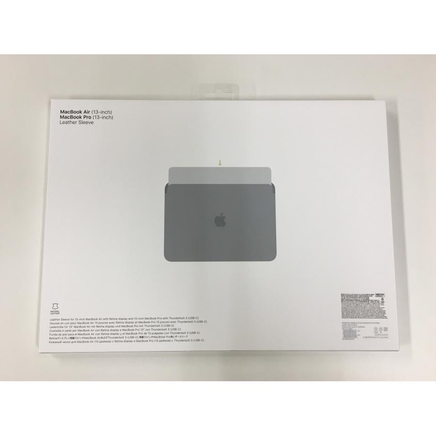 新品 apple純正正規品  MacBookAir  MacBookPro 13インチ用 Leather Sleeve ブラック｜jm-mobile｜02