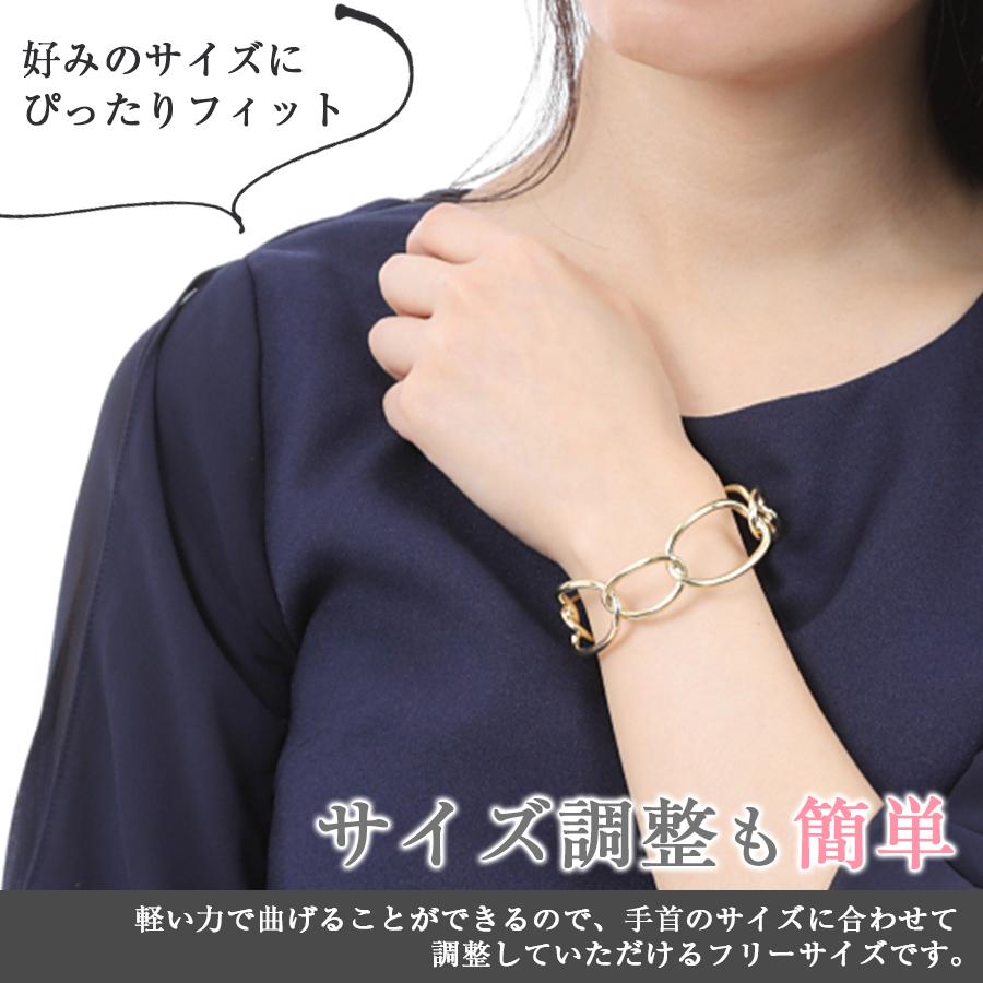 バングル レディース ブレスレット チェーン リング タイプ シンプル 