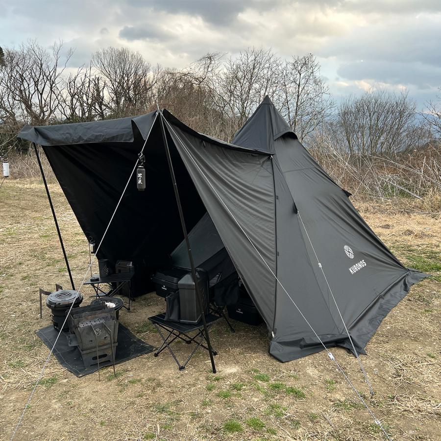 KURONOS クロノス テント BLACK TENT 1GOU ワンポールパップ KURONOS クロノス テント BLACK TENT 1GOU ワンポールパップ