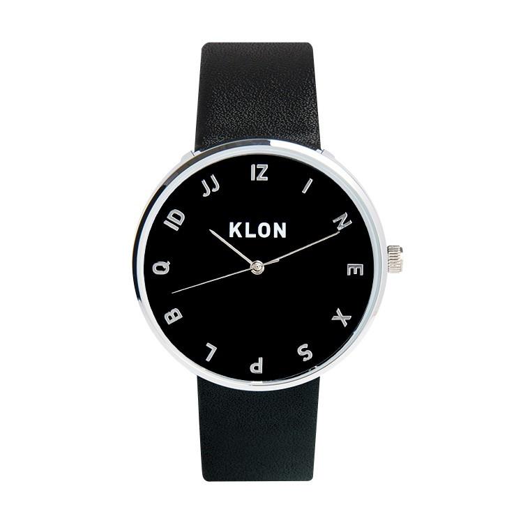 腕時計 メンズ レディース ウォッチ KLON MOCK NUMBER BLACK BLACK SURFACE Ver.SILVER